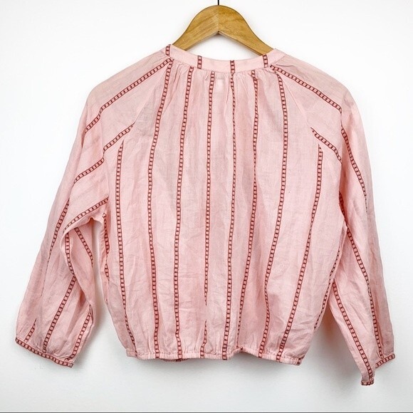 FOREVER 21 Floral Embroidered Tasseled Blouse S - Picture 2 of 7